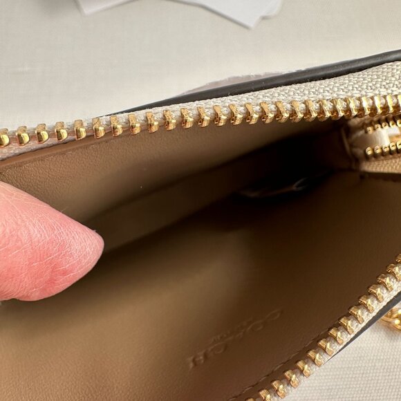 Coach Zip Card Case In Signature Canvas - Picture 6 of 14